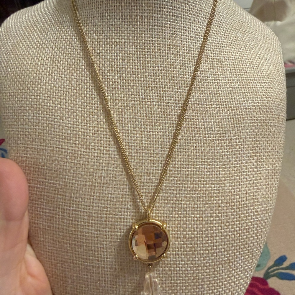 Express‎ Gold and Brown Pendant Necklace